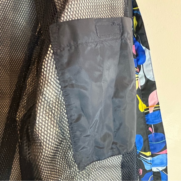 HELLY HANSEN Sz M Rain Jacket Hooded Floral Styled Pattern Pockets Vented Lining - Picture 10 of 10